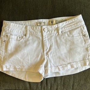 Indigo Rein white jean shorts
